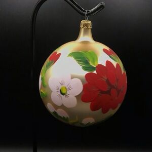 Vintage handpainted gold ornament from Lord & Taylor